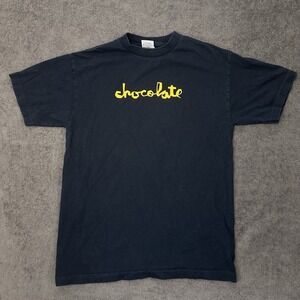 Vintage 90s-2000s Chocolate Skateboards PG Classic Logo skater tee Y2K Blue M